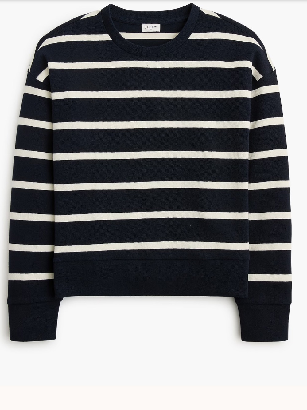 J Crew Factory Textured Striped Pullover